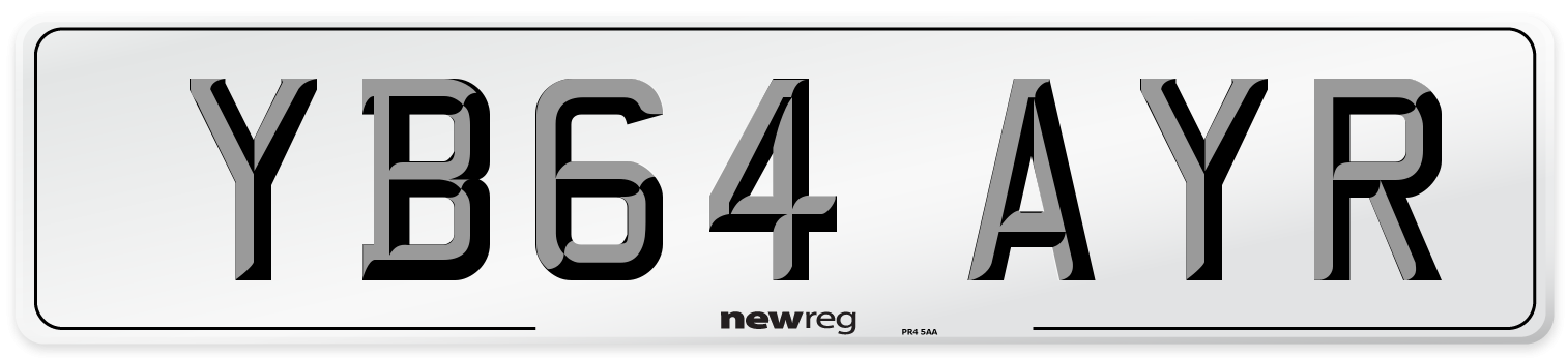 YB64 AYR Number Plate from New Reg
